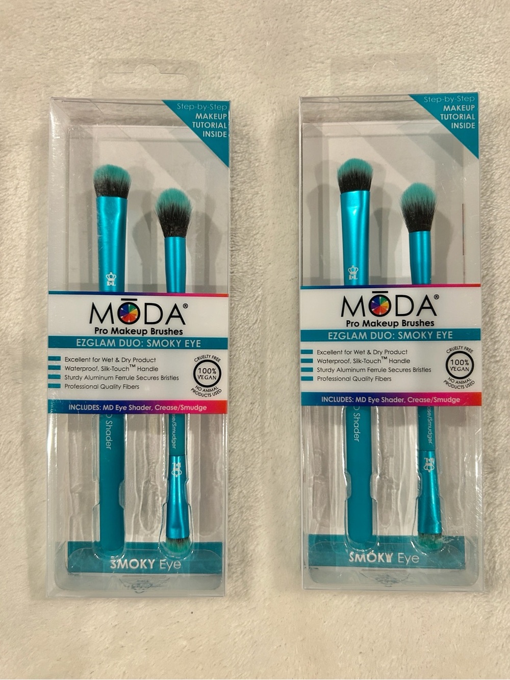 Moda pro makeup brushes - lot of 2 sets  SMOKY EYE new NWT smudge crease shader